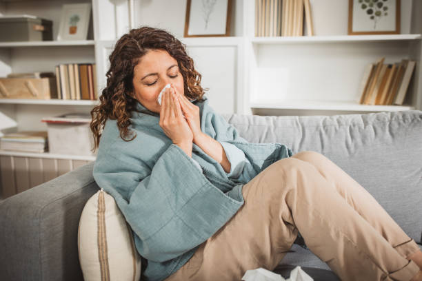 istock Ill Woman Caught Cold 2170650027