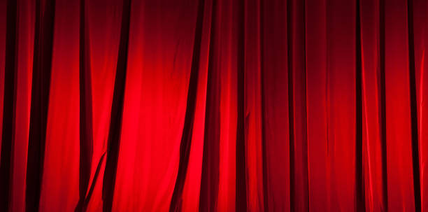 istock Red curtains, velvet background 2170655370