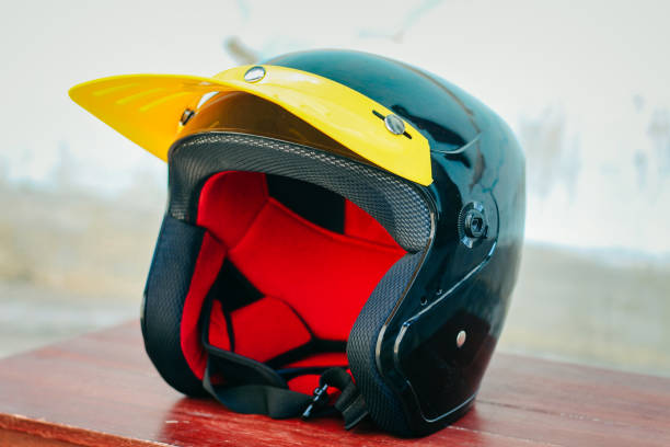 istock black helmet with yellow pet cross 2170656763
