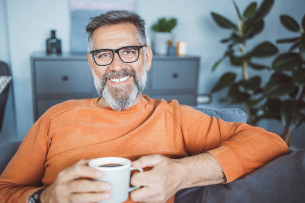 istock Mature man resting at home 2170657768