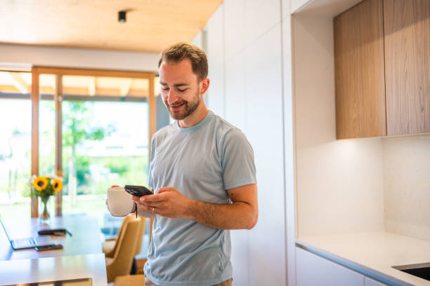 istock Casual Morning Routine with Coffee and Smartphone 2170658643