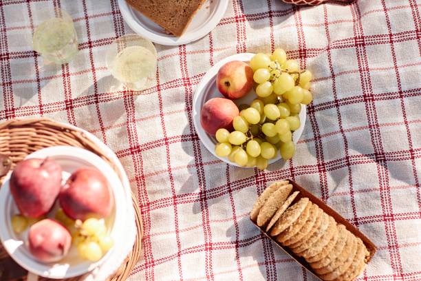 istock Fresh Fruits and Cookies on Blanket 2170671769