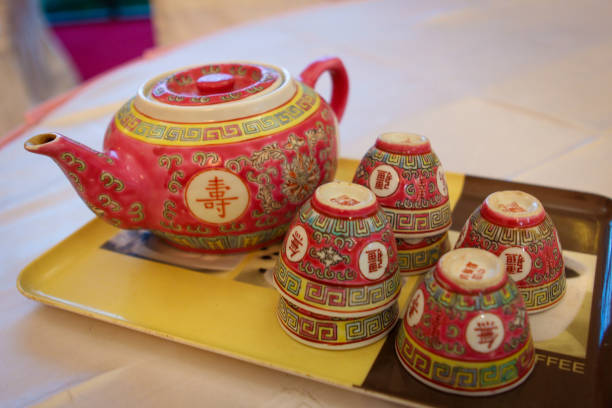 istock elegant and traditional tea set teapot for serving and drinking coffee or tea drink ware made of ceramics as part table ware 2170672224