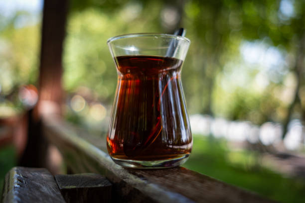istock Traditional Turkish tea in glass cup 2170677055
