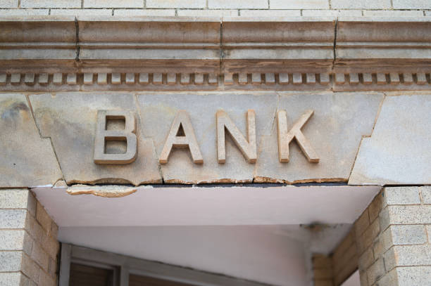 A generic bank building sign.