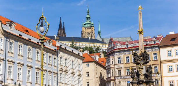 istock Holy Trinity column on the market square in Mala Strana, Prague 2170684565