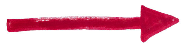 istock Grunge Red Marker Pen Hand-Drawn Arrow Isolated on White Background 2170692400