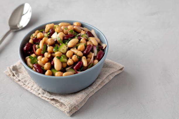 istock Homemade Three Bean Salad in a Bowl, side view. Space for text. 2170693930