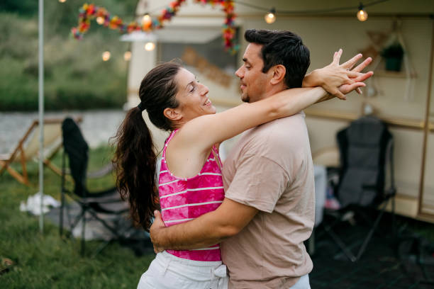 istock Happy couple dancing in the garden 2170695459