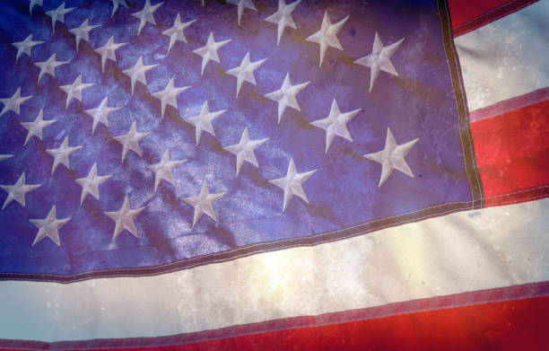 istock Grunge style American flag background 2170698539