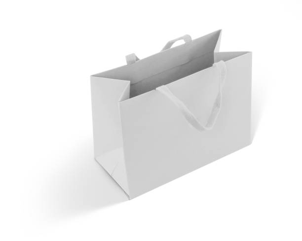 istock White Paper shopping Bag Gift bag, Takeaway bag With Handle, Retail Packaging, on white background 2170701500