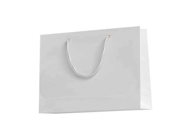 istock White Paper shopping Bag Gift bag, Takeaway bag With Handle, Retail Packaging, on white background 2170701530