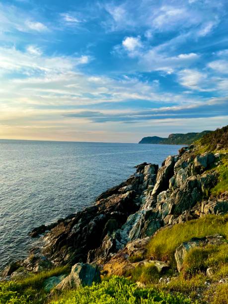 istock Cliffside view of where sea meets sky. 2170705306