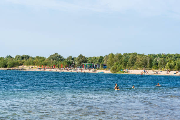 istock Lake Cospuden on a hot summer's day 2170710364