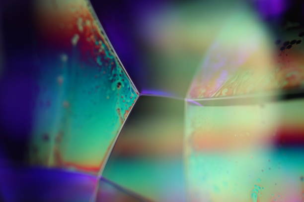 istock Purple and Green, Multicoloured bubbles in macro, connection of bubbles in macro 2170719078