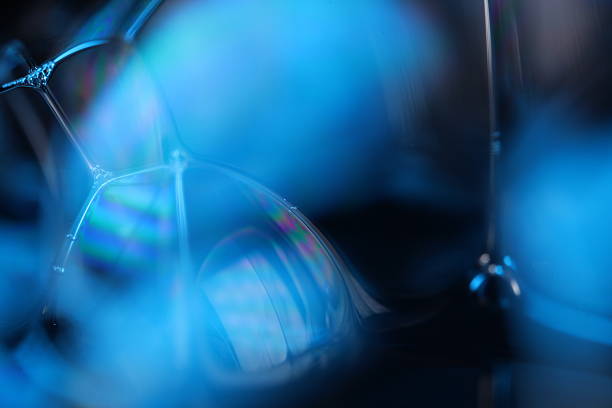 istock Blue reflections of liquid in macro, bright water reflections 2170719243