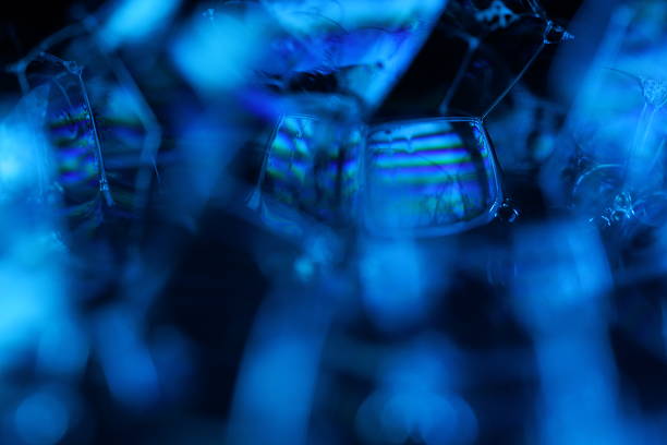 istock Blue reflections of liquid in macro, bright water reflections 2170719262