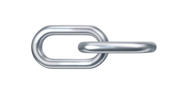 Silver chain realistic. Geometric element of gold vector. Futuristic shape vector of chrome element Silver chain realistic. Geometric element of gold vector. Futuristic shape vector of chrome element chain store stock illustrations