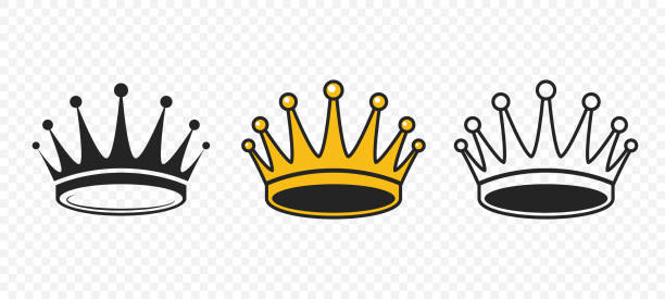 Vector Crown Icons Set. Flat Style Crown Icon Collection. Elegant Crown Icons. Various Royal Crowns Vector Crown Icons Set. Flat Style Crown Icon Collection. Elegant Crown Icons. Various Royal Crowns. ruler doodle stock illustrations