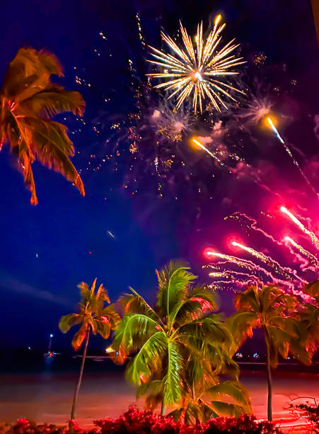 istock Fireworks on Waikiki Beach Honolulu, Hawaii 2170749145