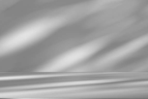 istock Studio style background wall decoration presentation uses white tones. with shadows cast from a nearby window, concept creating a decorative backdrop. 2170753782