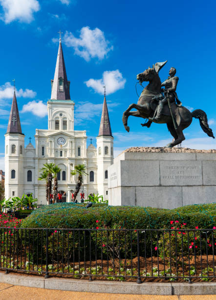 Jackson Square in New Orleans, Louisiana on a sunny day.
