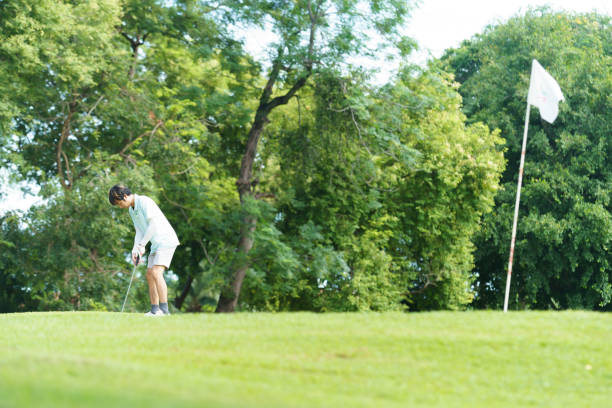 istock Man is playing golf in morning. 2170761286