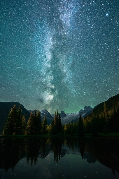 istock The Milky Way reflected in a pond with Houndstooth Spire and Snowpatch Spire in Bugaboo Provincial Park, BC 2170764895