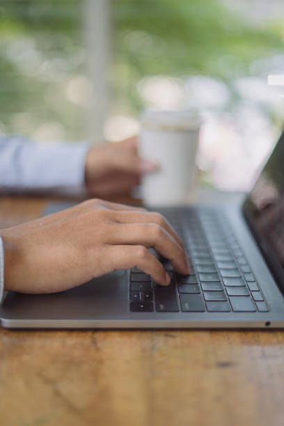 istock Businessman browsing internet and working on laptop in office, close up, cloud storage technology, business strategy analysis, internet of things 2170766049