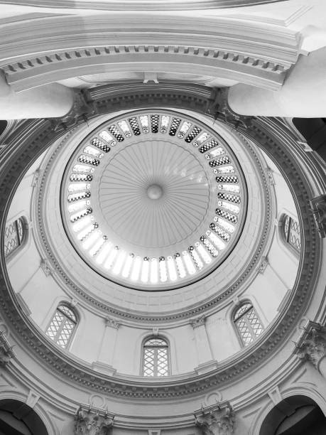 istock Black and White Ceiling Of A Dome Cathedral Building 2170766867