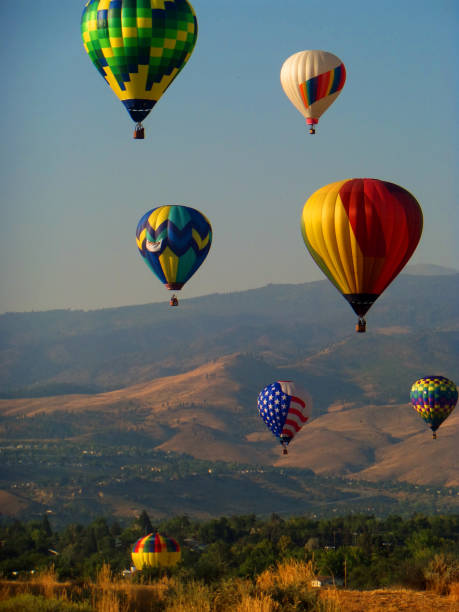 Colorful Hot Air Balloons, Closeup. Colorful