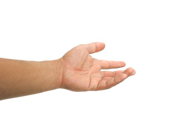 istock A man's hand extended forward, as if I was about to grab something.  or about to help isolated on white background. 2170773121
