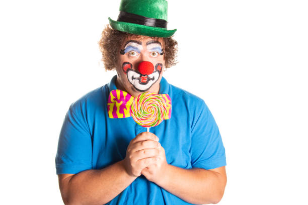 istock Funny fat clown posing on a white background. 2170775539