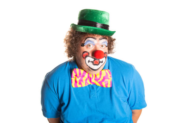 istock Funny fat clown posing on a white background. 2170775565