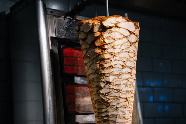 istock Chicken doner kebab prepared by stacking layers of meat. 2170778096