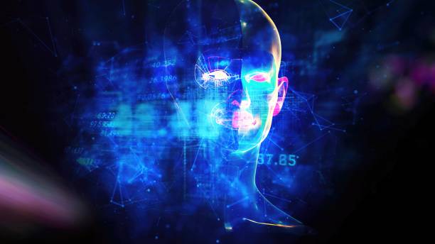 istock Glowing portrait of humanoid figure. 2170778357