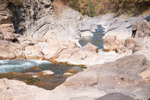 istock Beautiful small canyon and autumn forest. 2170779132