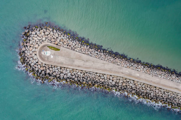 istock Aerial view of breakwater. 2170781905