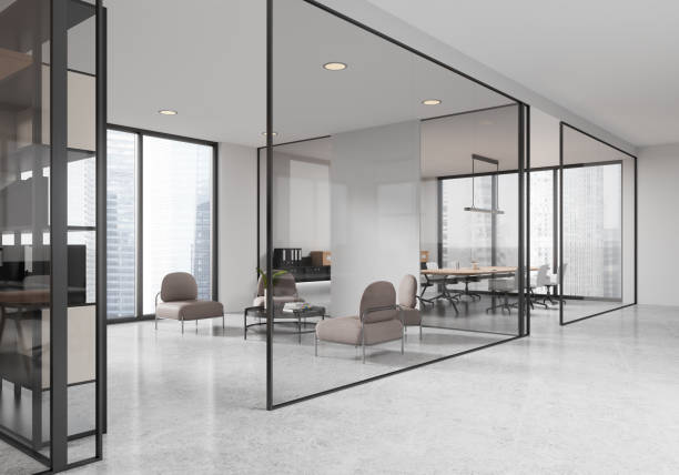 istock Industrial relax interior with chill and coworking space, panoramic window 2170782692