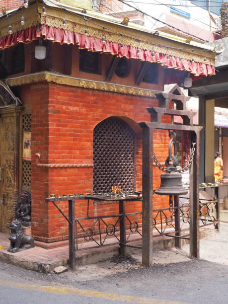 istock small temple in Kathmandu with bell and sacred fire 2170787599
