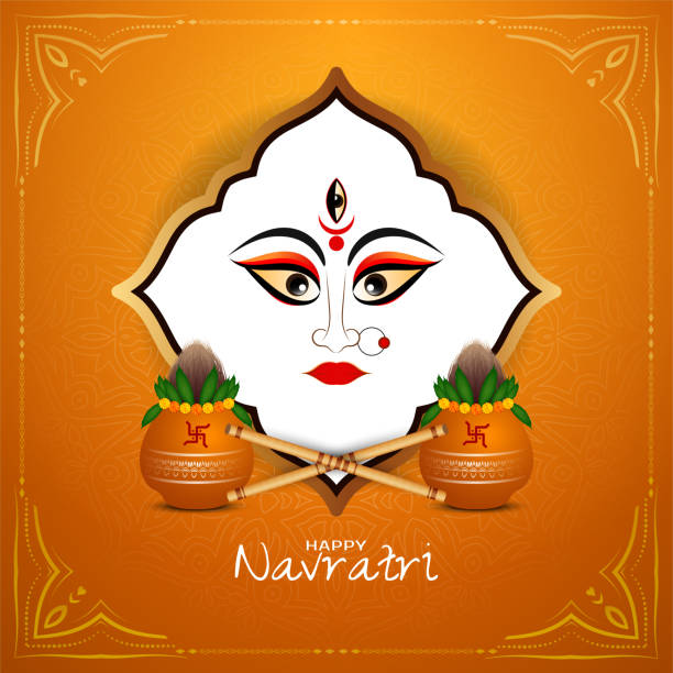 istock Beautiful Happy Navratri Indian festival decorative background 2170788321