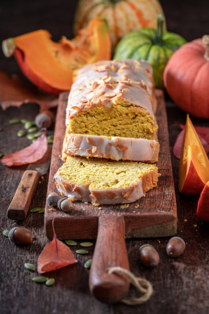 istock Aromatic pumpkin pound cake baked for Halloween. 2170789923