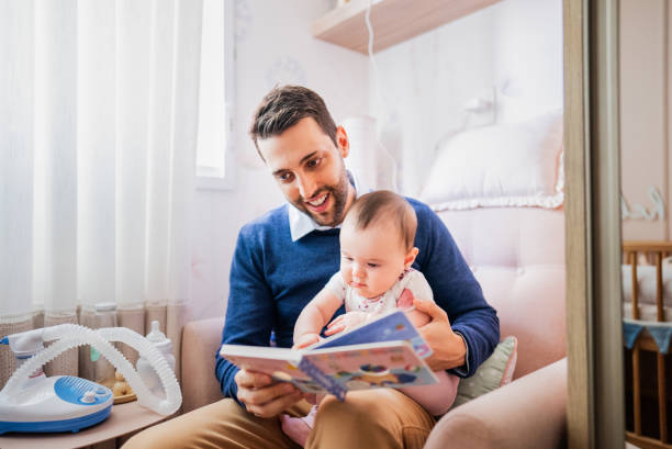 istock Father reading book to daughter at home 2170798839