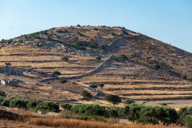 Mountain on the island of Schinoussa Greece