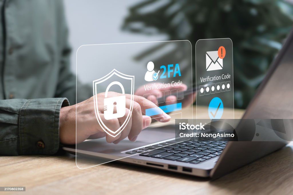 2fa Cyber Security Twofactor Authentication Verification Concept ...