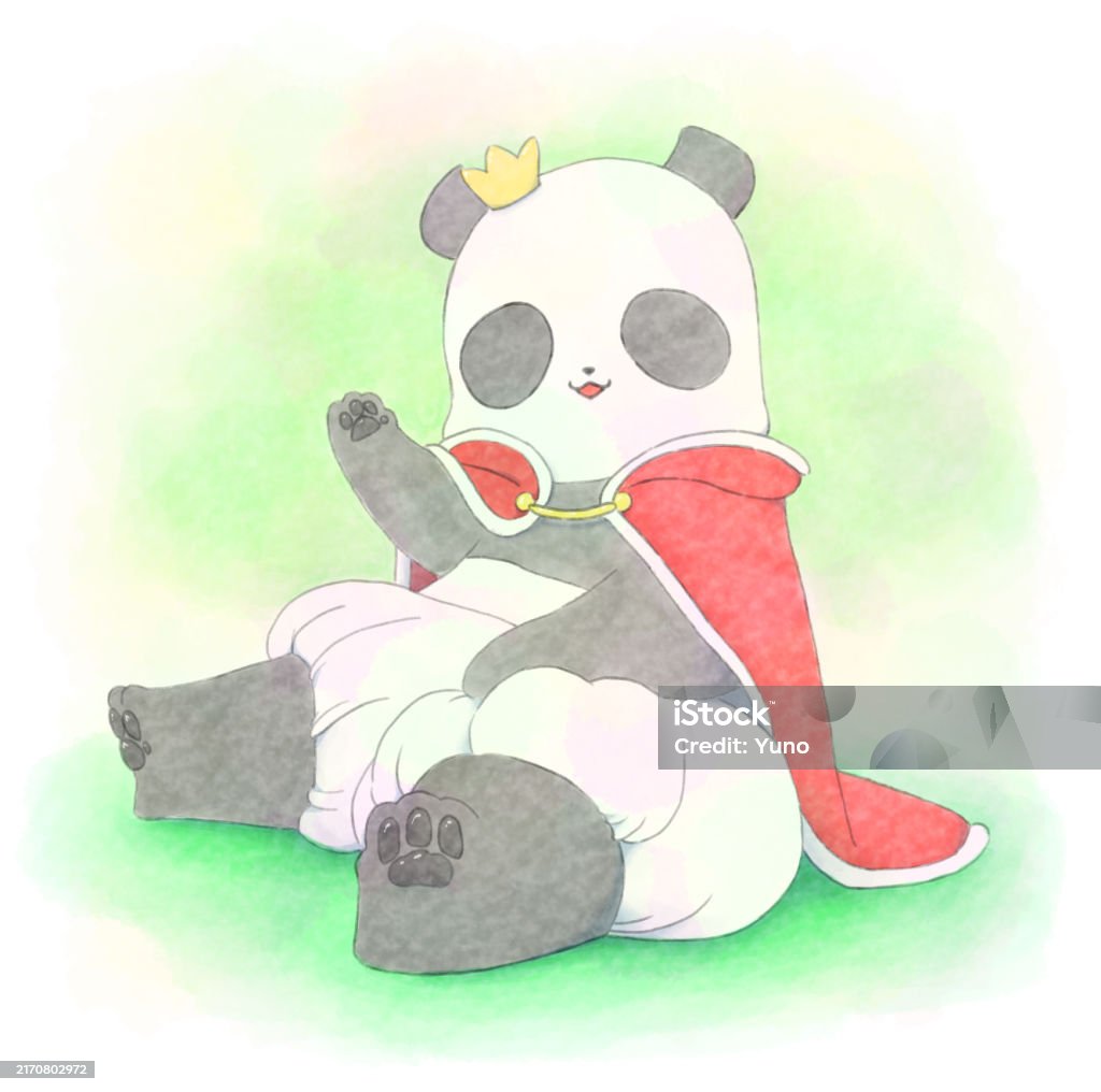 Panda Prince Prince Style Panda Stock Illustration - Download Image Now ...