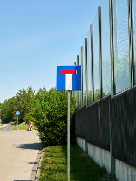 istock No-passing road sign, dead end street 2170807513