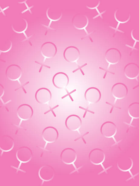 istock Background for female themes, pink with female symbol 2170808862