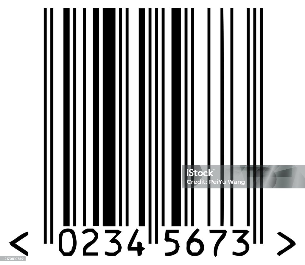 Bar Code Draw Illustration Of Barcode Scan Code Ean8 Stock Illustration - Download ...