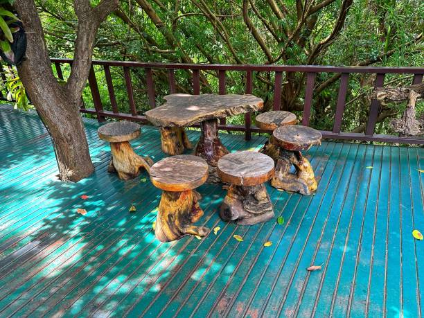 istock wooden chair table 2170813121